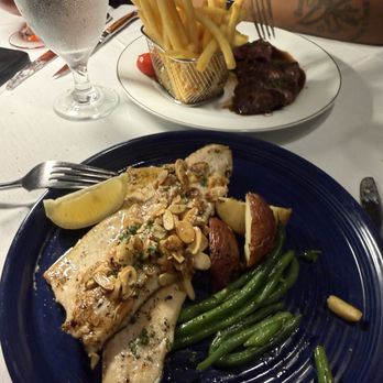 Bleu Rendezvous French Bistro - Trout Almandine - French Near Me - Sanibel, Florida Bleu Rendezvous French Bistro - Trout Almandine - French Near Me - Sanibel, Florida