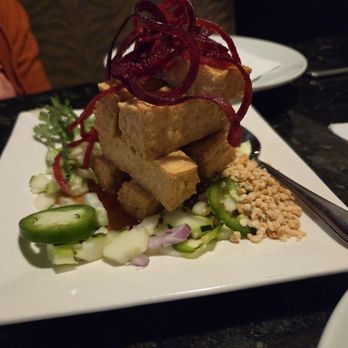 Wild Thaiger - Yummy fried tofu stack with veggies and plum sauce - Thai Near Me - Phoenix, Arizona Wild Thaiger - Yummy fried tofu stack with veggies and plum sauce - Thai Near Me - Phoenix, Arizona