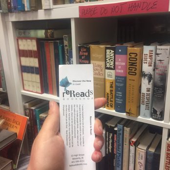ReReads Bookshop - The business cards are bookmarks! - Used Bookstore Near Me - Westerly, Rhode Island ReReads Bookshop - The business cards are bookmarks! - Used Bookstore Near Me - Westerly, Rhode Island