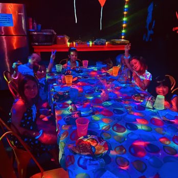 Imagine 3D Mini Golf - Cora's 6th birthday party in the party area with fridge, microwave and party host. - Mini Golf Near Me - Gilbert, Arizona Imagine 3D Mini Golf - Cora's 6th birthday party in the party area with fridge, microwave and party host. - Mini Golf Near Me - Gilbert, Arizona