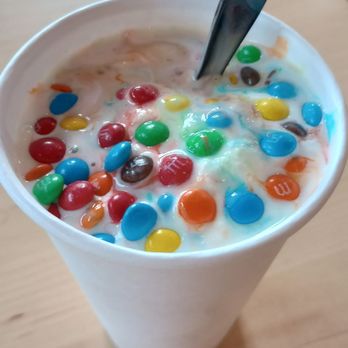 Dave's Hot Chicken - M&M vanilla shake. I always let the staff pick one item for me. This is a small milkshake & it hit the spot. I couldn't finish it. - Chicken Shop Near Me - San Antonio, Texas Dave's Hot Chicken - M&M vanilla shake. I always let the staff pick one item for me. This is a small milkshake & it hit the spot. I couldn't finish it. - Chicken Shop Near Me - San Antonio, Texas