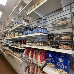 shelves in a grocery store