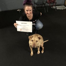 Cinnamon and me on graduation night.