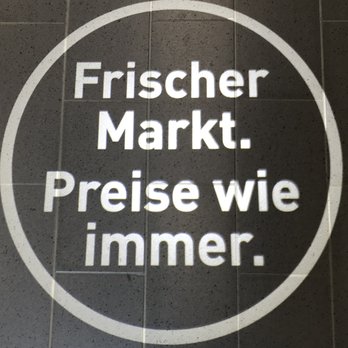 Aldi - Bodenbeschriftung am Eingang (Mai 2018) - Grocery Near Me - Hamburg, HH
