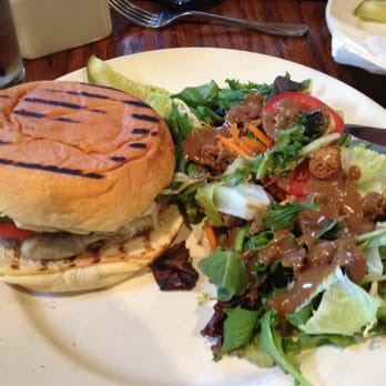 Christopher's Bistro - House burger w/ side salad. - New American Near Me - Chester, New York Christopher's Bistro - House burger w/ side salad. - New American Near Me - Chester, New York
