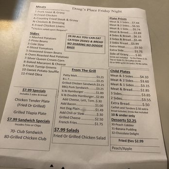 Doug's Place - Menu - Southern Near Me - Emerson, Georgia