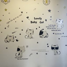 The cute kitties on the wall 3.14.22