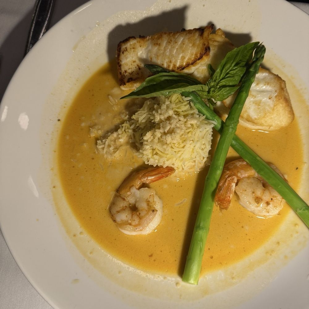 Marco's Kitchen - Halibut and gulf shrimp in a coconut lime sauce - French Near Me - La Grange, Illinois