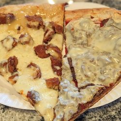 HG Coal Fired Pizza - Chesterbrook - Honey Mustard & Cheesesteak Slices | Instagram: @telephonesmoothie