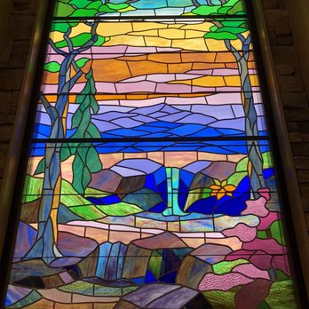 Monte Vista Memorial Park - This is their beautiful Stainglass window right above the coffin - Funeral Services & Cemeteries Near Me - Johnson City, Tennessee