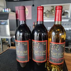 LIVE VINE Vineyard & Winery - 3 wines purchased