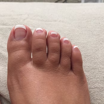 LV Nail Lounge - French pedicure. A little thicker than I wanted, but it's just polish. - Nail Salons Near Me - Vancouver, Washington LV Nail Lounge - French pedicure. A little thicker than I wanted, but it's just polish. - Nail Salons Near Me - Vancouver, Washington