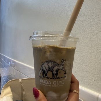 Boba Guys - Black Sugar Hojicha Latte - Bubble Tea Near Me - San Francisco, California