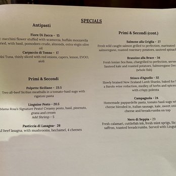 Agrodolce Osteria - Specials menu - Sicilian Near Me - Berkeley, California Agrodolce Osteria - Specials menu - Sicilian Near Me - Berkeley, California