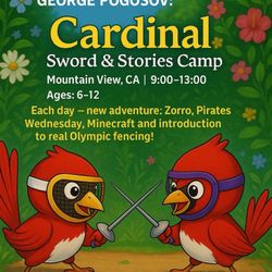 Cardinal Fencing Club summer camp https://docs.google.com/forms/d/e/1FAIpQLScH6L2LAUA-M242AHUSREDARQDIDrAS04XmqDVcEqBu_uKIcA/viewform?