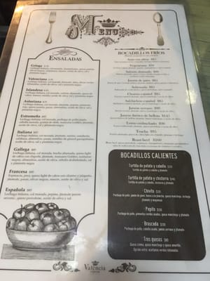 Menu photo 1 Valencia Express México, D.F., DIF