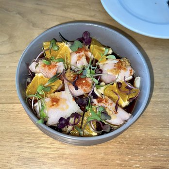 Restaurant 917 - Hamachi Crudo (without wasabi tobiko) - New American Near Me - Carson, California
