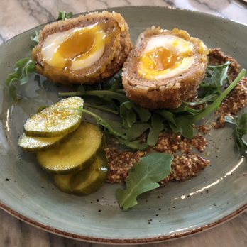 The Clarendon Tavern - chorizo with scotched egg - Burgers Near Me - Ottawa, Ontario