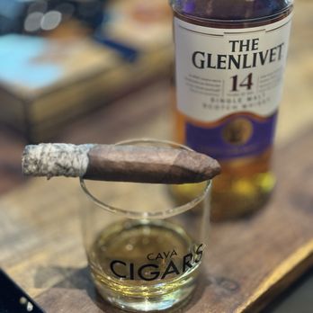 Cava Cigars - Enjoying a great cigar & some 14yr Glenlevit - Cigar Bars Near Me - Miami, Florida Cava Cigars - Enjoying a great cigar & some 14yr Glenlevit - Cigar Bars Near Me - Miami, Florida