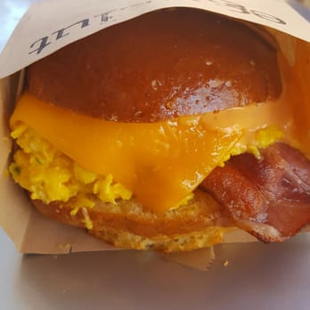 Eggslut - Fairfax + bacon, $10 - Breakfast & Brunch Near Me - Los Angeles, California Eggslut - Fairfax + bacon, $10 - Breakfast & Brunch Near Me - Los Angeles, California