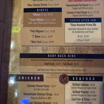 Billygan's Roadhouse - Menu - American Near Me - Vancouver, Washington
