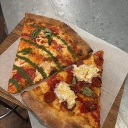 Tie dye and Riviera Pizza slice Tie dye and Riviera Pizza slice