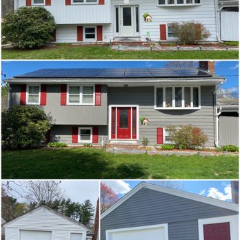 GLC Painting & Carpentry - House before & after, back of the garage before & after - Painters Near Me - Allston, Massachusetts GLC Painting & Carpentry - House before & after, back of the garage before & after - Painters Near Me - Allston, Massachusetts