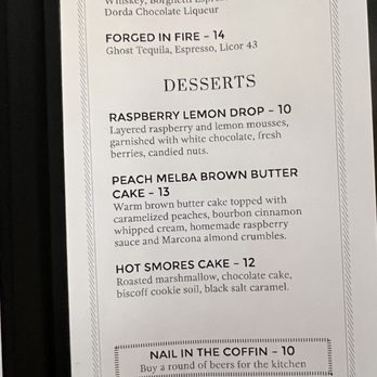 Refinery Jax Beach - Dessert menu - Bars Near Me - Jacksonville Beach, Florida Refinery Jax Beach - Dessert menu - Bars Near Me - Jacksonville Beach, Florida