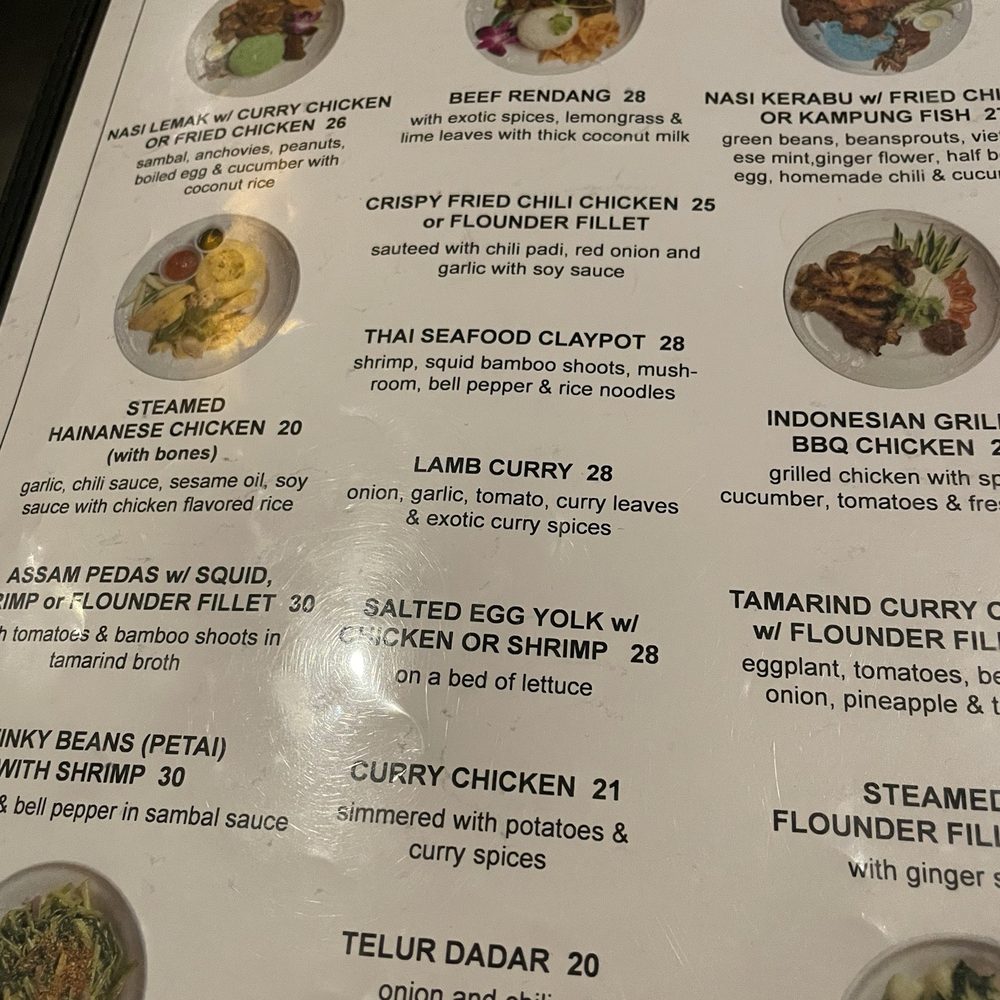 Rasa - Menu- chef specialties - Malaysian Near Me - New York, New York