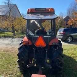 Poverty Lane Orchards - A view from the tractor. A fun ride!
