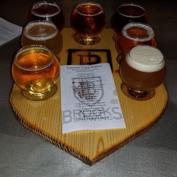 Brooks Brewing - My shield, clever and fun way to serve a flight. - Breweries Near Me - Shelby Township, Michigan