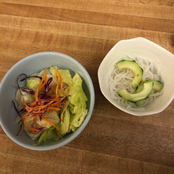 Ikenohana - Side salad - the dressing is addicting - and sunomono that come with the bentos - Japanese Near Me - Beaverton, Oregon