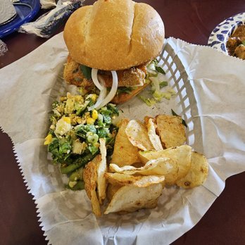 Bimini - Fried Grouper Sandwich is so fresh with a nice sweet heat sauce! - Cajun/Creole Near Me - Mattoon, Illinois
