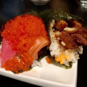 Kei Sushi - The Double Rainbow and Calamari hand rolls - Sushi Bars Near Me - Reno, Nevada