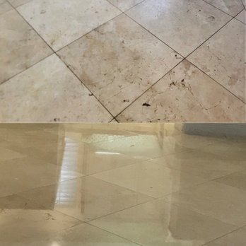 KONA Carpet & Tile Cleaning - Before and after of marble floor - Carpet Cleaning Near Me - Dana Point, California