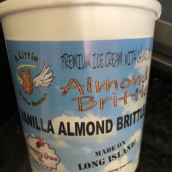 A Little Brittle Heaven - Vanilla Almond Brittle Ice Cream, also available in other flavors.