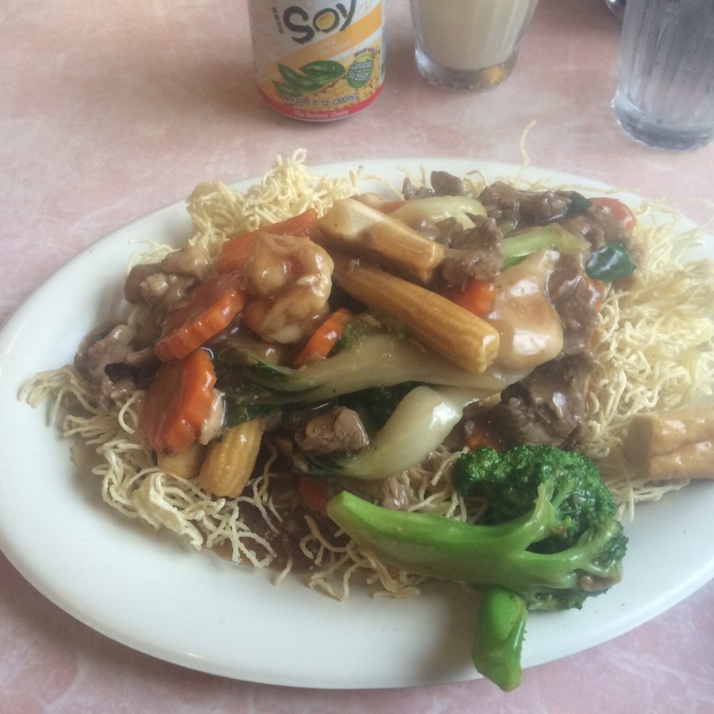 Pho 777 - #23 beef, chicken, shrimp, veggie over crispy noodles! Mmm. - Vietnamese Near Me - Reno, Nevada Pho 777 - #23 beef, chicken, shrimp, veggie over crispy noodles! Mmm. - Vietnamese Near Me - Reno, Nevada