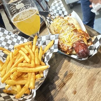 Bottle Logic Brewing - Chili dog and fries! - Breweries Near Me - Anaheim, California