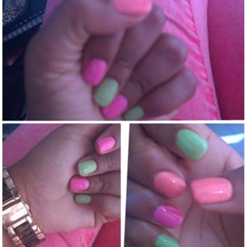 Modern Nails - Pink, orange & green for Easter! - Nail Salons Near Me - Sacramento, California Modern Nails - Pink, orange & green for Easter! - Nail Salons Near Me - Sacramento, California