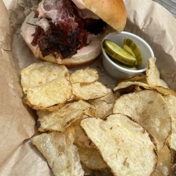 Biere De Mac Brew Works - Brisket sandwich with the best homemade pickles - Brewpubs Near Me - Mackinaw City, Michigan Biere De Mac Brew Works - Brisket sandwich with the best homemade pickles - Brewpubs Near Me - Mackinaw City, Michigan