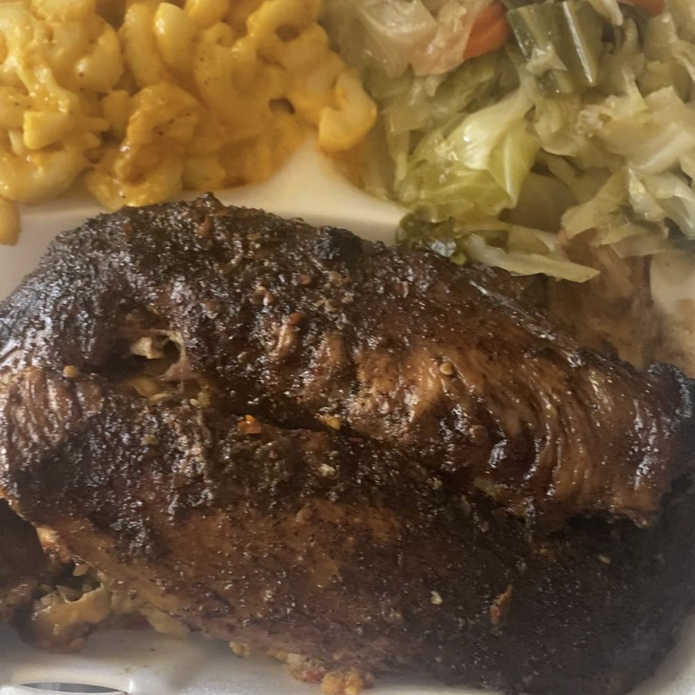 Big Daddy's Kitchen - Jerk Turkey wings with Cornbread Dressing, Macaroni & Cheese, Cabbage - Soul Food Near Me - Atlanta, Georgia