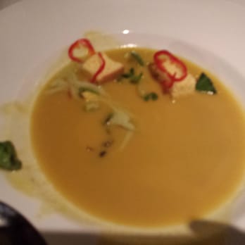 Rioja - Butternut Squash Soup - SO MUCH Flavor and seasonings! A must try for a starter at Rioja - New American Near Me - Denver, Colorado