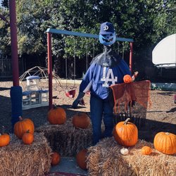 Rainbow Early Learning Center - Dodgers scarecrow