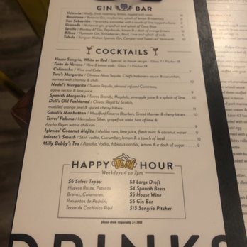 Toro Kitchen + Bar - Drink menu - Tapas Bars Near Me - San Antonio, Texas Toro Kitchen + Bar - Drink menu - Tapas Bars Near Me - San Antonio, Texas