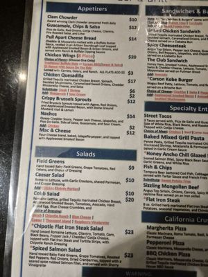 Menu photo 1 Scoreboard Lounge Carson, CA