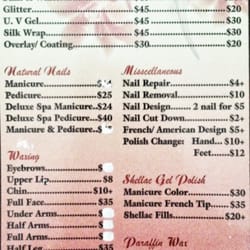 Foxy Nail - Price card