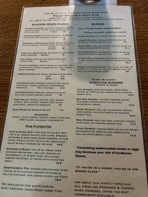 Menu photo 4 Paddy Malone's Irish Pub Jefferson City, MO