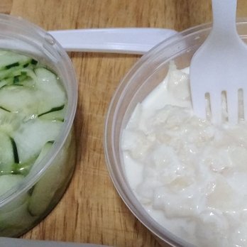 Schreiber's Delicatessen - Cucumber salad (so fresh and refreshing), potato salad (amazing! I love how the potatoes are sliced super thin) - Delis Near Me - Oradell, New Jersey