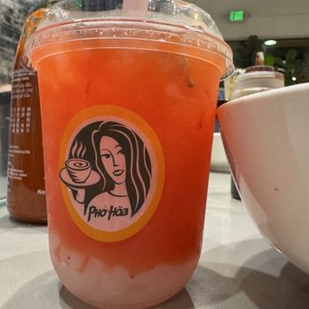 Pho Hoa & Jazen Tea - 16oz Sunrise with Lychee jelly - Vietnamese Near Me - Santa Clara, California Pho Hoa & Jazen Tea - 16oz Sunrise with Lychee jelly - Vietnamese Near Me - Santa Clara, California