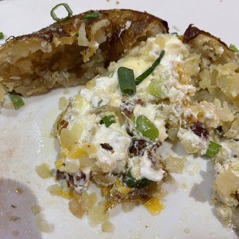 Sizzler - The aftermath of the loaded baked potato - Seafood Near Me - Murrieta, California Sizzler - The aftermath of the loaded baked potato - Seafood Near Me - Murrieta, California
